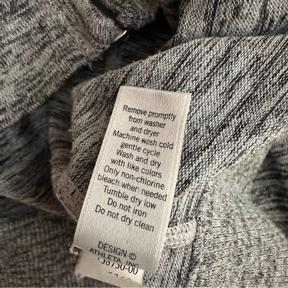 Athleta Heather Marled Gray Full Zip Front Jacket Size Medium - Picture 8 of 9